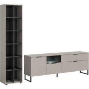 Noida woonkamercombinatie inclusief verlichting kasjmier NB zwart NB 2...