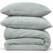 DoubleDry Dekbedovertrek Teddy Fleece - Eenpersoons 140x220 cm + 1 Kus...