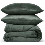 PHLOX Dekbedovertrek Flanel Fleece - Tweepersoons 200x220 cm + 2 Kusse...