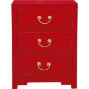 Fine Asianliving Chinees Nachtkastje Lucky Rood - Orientique Collectie