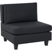 UNSTAD - Fauteuil - Zwart  - Polyester