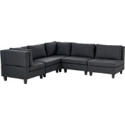 UNSTAD - 5-zitsbank modulair - Zwart - Rechtszijdig -  Polyester