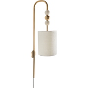 LOKY - Wandlamp - Messing/Beige - Metaal