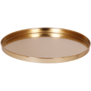Kolibri Home | Decoratieschaal - Rond gouden dienblad Ø30cm