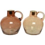 Kandelaar glas d14.5h15cm a2