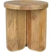 Bijzettafel Bruin Mangohout - Gelakt - 40x40x45cm - Maeze