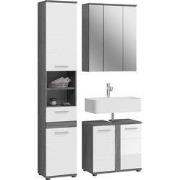 Blake badkamercombinatie 3-delig rookzilver / wit badkamer