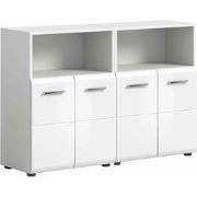 Badkamer Ice 2tlg. Combinatie in front wit hoogglans lichaam wit Nb.