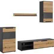 Woonwand in Artisan Imitatie en Basaltgrijs