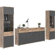 Mason woonkamercombinatie Basaltgrijs NB Nox Eiken NB Nox Eiken MDF TZ