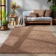 Tapijtenloods Basic Shaggy vloerkleed Caramel Hoogpolig- 300x400 CM