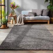 Tapijtenloods Basic Shaggy vloerkleed Grijs Hoogpolig- 80x150 CM