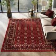 Marrakesh Gabbeh Oosters Vloerkleed Rood – Laagpolig Tapijt- 80x150 CM