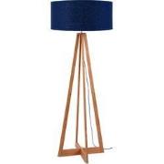 Vloerlamp Everest - Blauw/Bamboe - Ø60cm