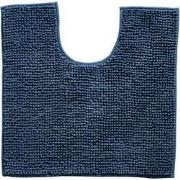 Indiana Fluffy Soft - Effen Badmat met Uitsparing - Soft Touch - Blauw...