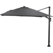 Hawaii zweefparasol Deluxe 300 x 300 cm. - Donkergrijs OP=OP