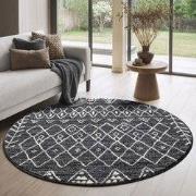 Rond Boho Vintage | Laagpolig Vloerkleed | Modern Tapijt | Woonkamer, ...