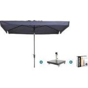 Madison Delos Luxe stokparasol 200x300 cm. - Safier blue met Granada v...