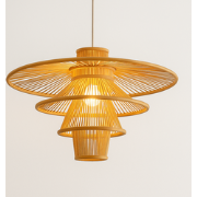 Fine Asianliving Bamboe Hanglamp Naturel Handgemaakt - Mavis D60xH40cm