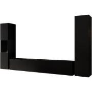 Meubella - Wandmeubel Bonzo 3 - Mat Zwart