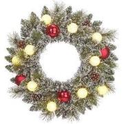 Kaprun krans groen frosted rood 10L TIPS 88 battery operated en timer ...