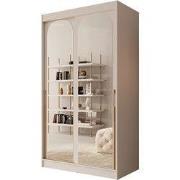 Meubella - Moniq - Kledingkast met 2 schuifdeuren - Beige - 120x65x215...