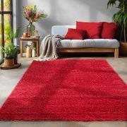 Tapijtenloods Basic Shaggy vloerkleed Rood Hoogpolig- 60x110 CM