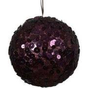 Kerstbal foam d8 cm donker mauve