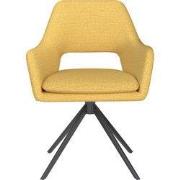 Eetkamerstoel Geel - Metaal Zwart - Mos