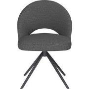 Eetkamerstoel Grijs - Metaal Zwart - Mick