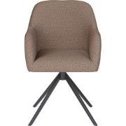 Eetkamerstoel Taupe - Metaal Zwart - Otis