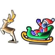 Infinity verlichting kerstman op slee multi 429 LED