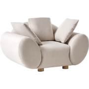 RINGEL - Fauteuil - Lichtbeige - Polyester