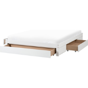 GIAT - Bed met opbergruimte - Wit - 180 x 200 cm - Rubberhout