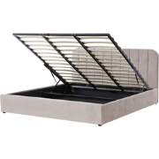 CHALLANS - Bed met opbergruimte - Taupe - 180 x 200 cm - Polyester