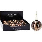 Kerstbal 80 mm bruin