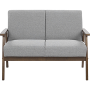 ASNES  - Tweezitsbank - Lichtgrijs - Polyester