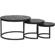 LABEL51 Salontafel Triplet - Zwart - Mangohout