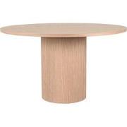LABEL51 Eetkamertafel Oliva - Naturel - Eiken - 130 cm - Rond