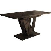 Meubella - Eetkamertafel Dayman - Zwart marmer - 160cm - Uitschuifbaar