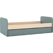 Bed 90x200 cm met lade bed 90x190 cm in glanzend kaki groen decor en l...