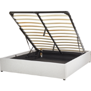 DINAN - Tweepersoonsbed - Lichtgrijs - 140 x 200 cm - Polyester