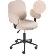 MORAGA - Bureaustoel - Beige - Bouclé
