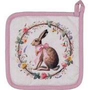 Clayre & Eef Pannenlap 20x20 cm Beige Katoen