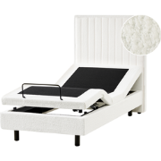 DUKE II - Eenpersoonsbed - Off-white - 90 x 200 cm - Bouclé
