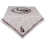 Clayre & Eef Tafelkleed 100x100 cm Beige Katoen