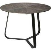 PTMD Kae Gold Alu Black Iron Round Coffee Table M