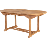 Seff teakhouten uitschuifbare tuin tafel naturel - 180 tot 240 x 90 cm