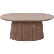 Salontafel Ovaal Donkerbruin Hout - 90x55x38cm - Salvador