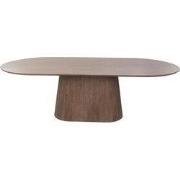 Eettafel Ovaal Donkerbruin Hout - 200x110x76cm - Salvador